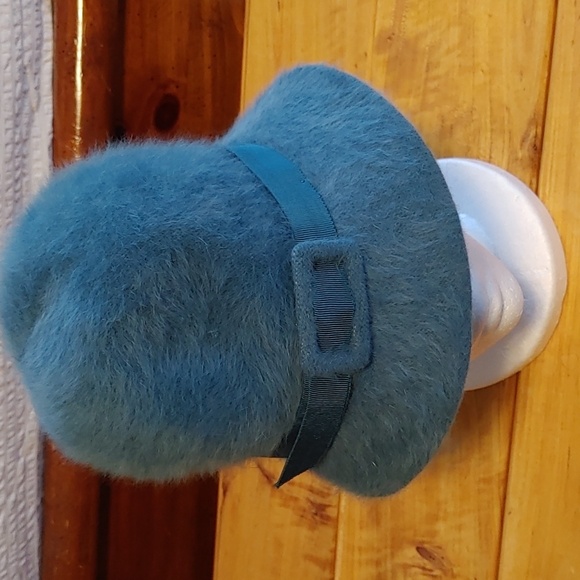 Kangol Accessories - Women's Vintage Blue Angora Kangol Bucket Hat